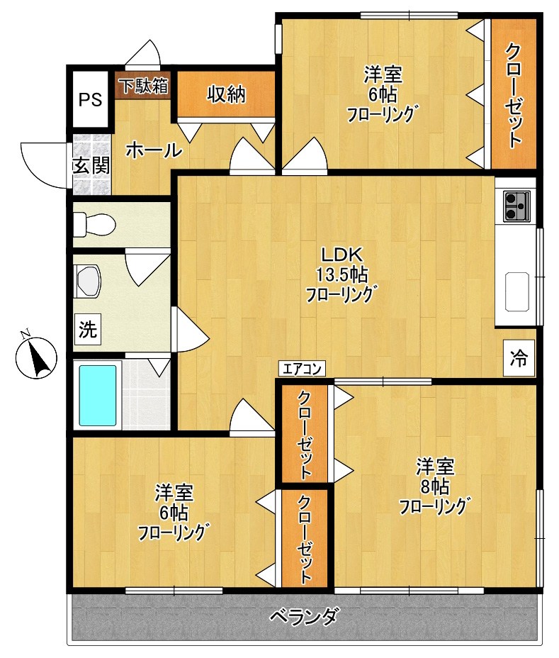イル・アンビエンテ 301号室 間取り