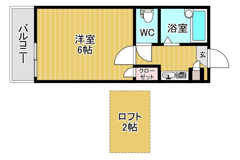 コンフォート守恒 104号室 間取り