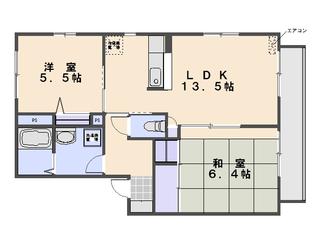 ボナールWEST 201号室 間取り