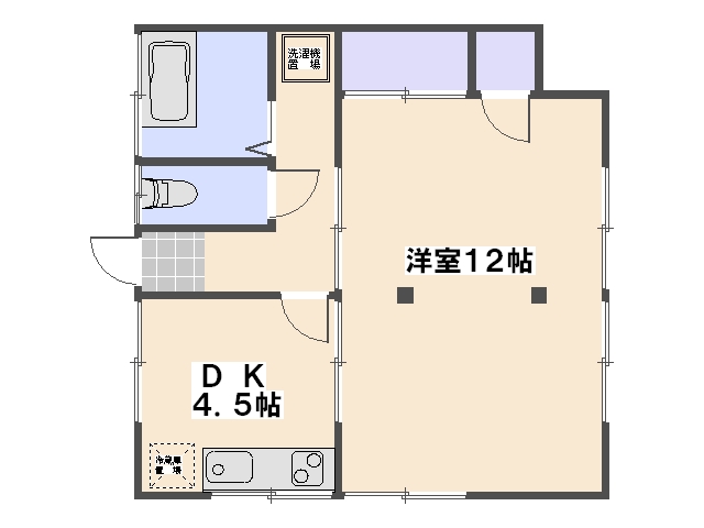 下田アパート 201号室 間取り