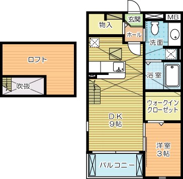 Ｃｌａｉｒ　Ｎ（クレルＮ） 202号室 間取り