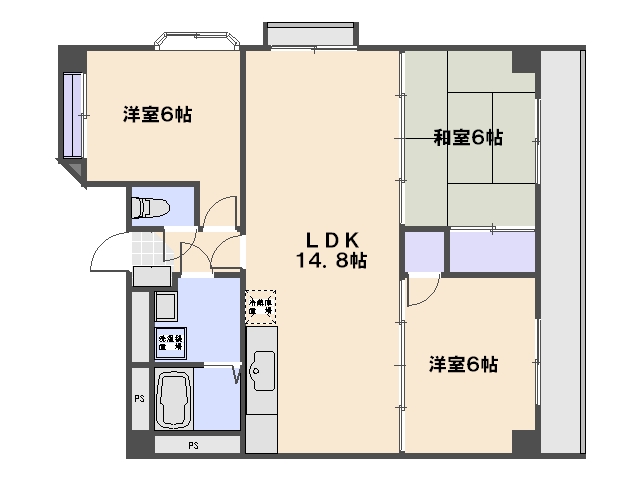 クレアテラ五日市 801号室 間取り