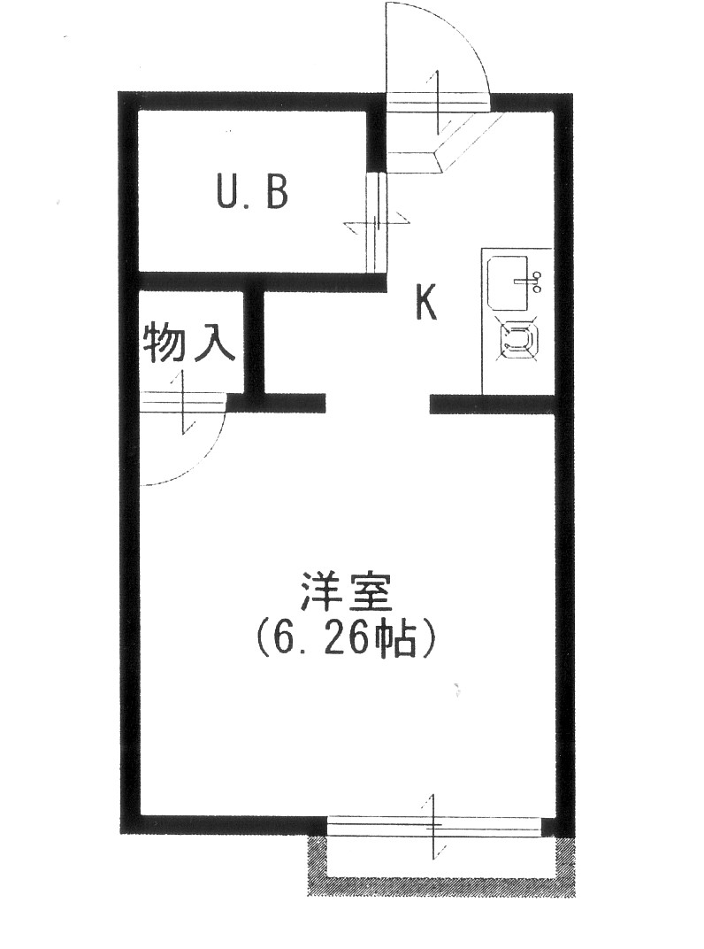 森ヶ丘ハイツ 205号室 間取り