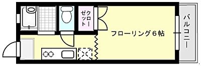 光ハイツⅠ X01~X11号室 間取り