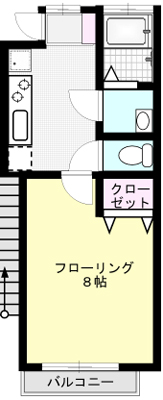 ビームⅠ X01~X10（1F）号室 間取り