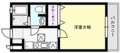 ビームⅡ X01~X07号室 間取り