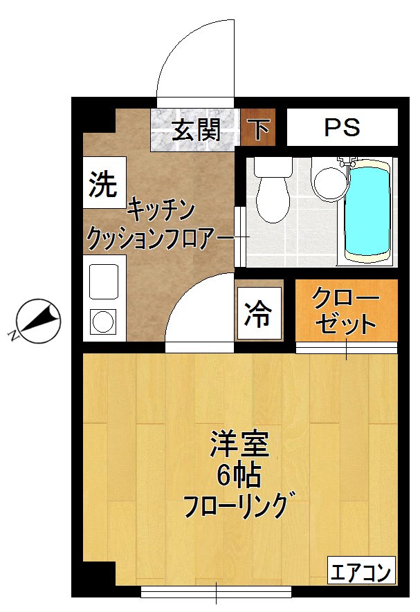 アルカディア 101号室 間取り