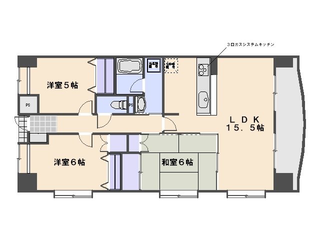 エスパシオ 301号室 間取り