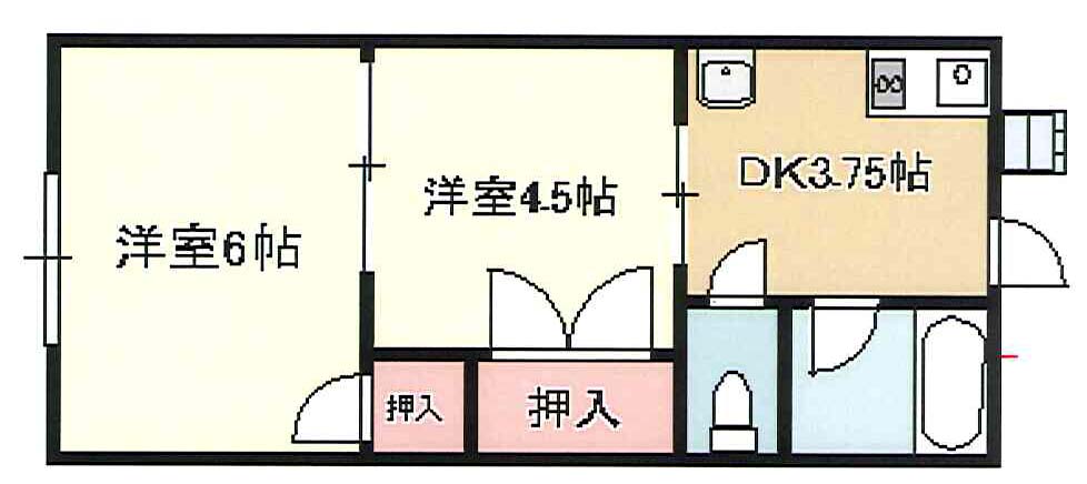 クアトロ東深井 X01~X02号室 間取り