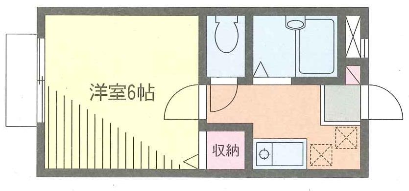コーポプリッツ X01~X05号室 間取り