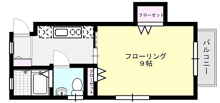 ビームⅢ X01~X09（2F）号室 間取り