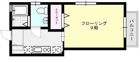 ビームⅣ X01~X05（１F）号室 間取り