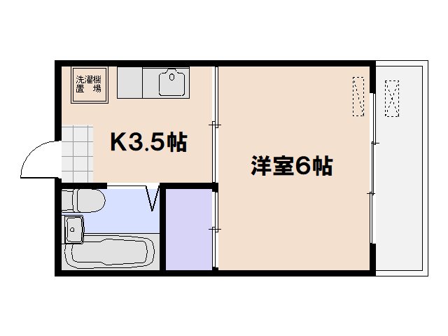 ウイング五日市駅前　A棟 102号室 間取り