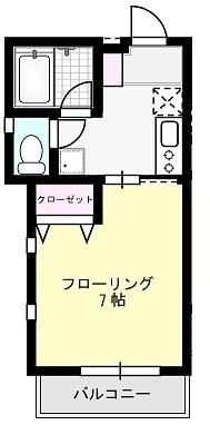 メゾンKS X01号室 間取り