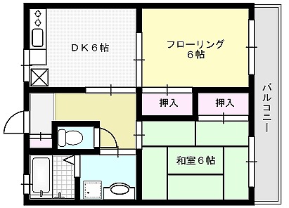 ハイツキムラ X01~X05号室 間取り