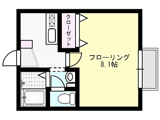 蓮見育英センターH棟 X01~X05号室 間取り