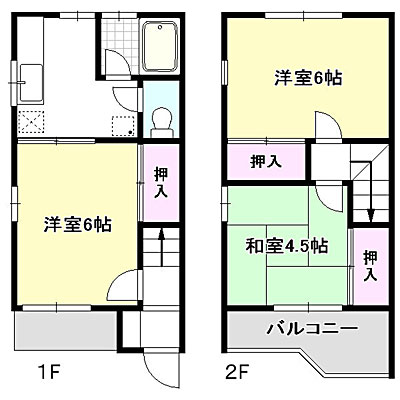 テラス・プラスパＢ棟 X（1~3）号室 間取り