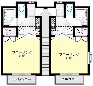 グランブルー X01~X06（2F）号室 間取り