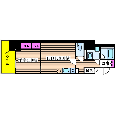 大阪府大阪市西区立売堀４丁目 間取り