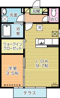 エクレールグランデ　Ａ棟 105号室 間取り