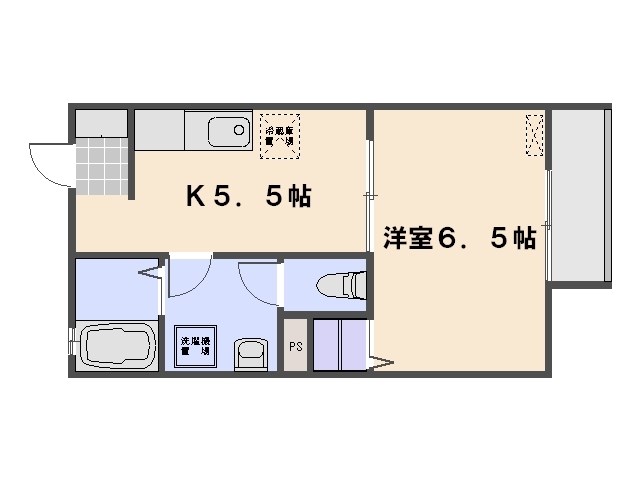 プレジオ中央 102号室 間取り
