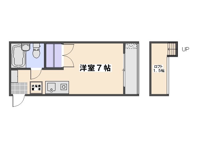 パラドール三筋 404号室 間取り