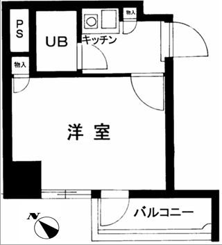 ニューライフ新宿参番館 0405号室 間取り