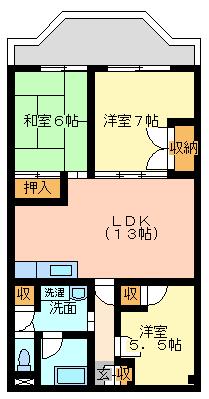 シャルマン・2 105号室 間取り