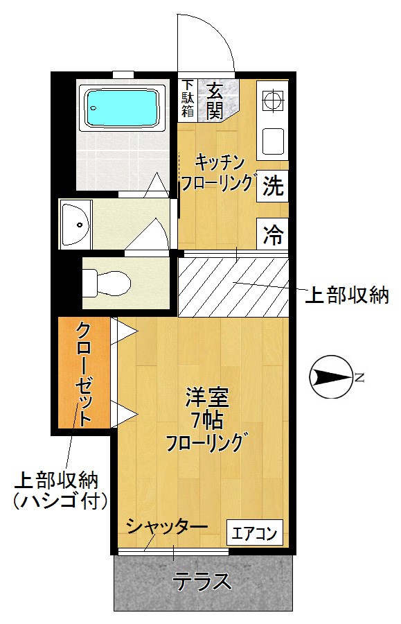あけぼの 105号室 間取り