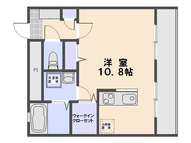 C.C.COURT五日市駅前 401号室 間取り