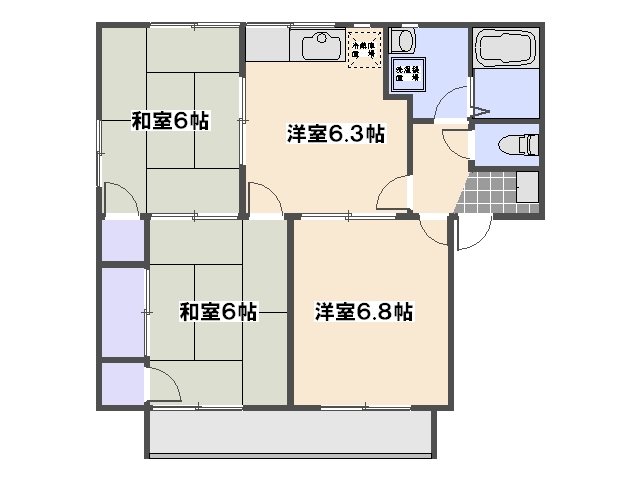 クレセンド楽々園　Ａ棟 間取り図