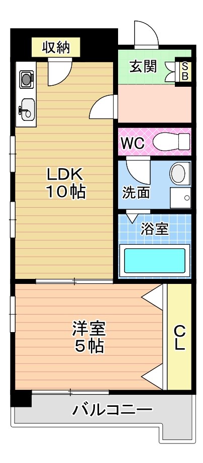 クレベール千防 601号室 間取り