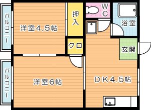 コーポきむら 202号室 間取り
