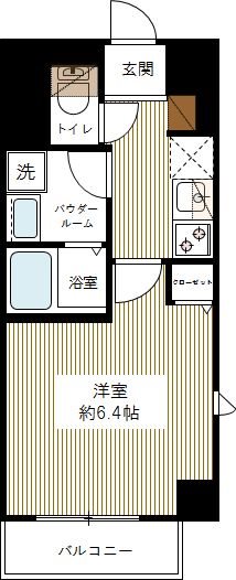 ＲＩＳＥ ＮＡＫＡＮＯＳＨＩＮＢＡＳＨＩ 0305号室 間取り