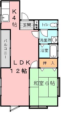 グランシャリオⅡ 202号室 間取り