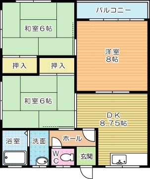 レグルスＮＵＫＩ 201号室 間取り