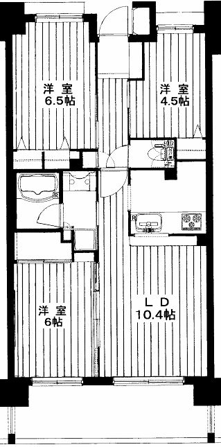 クリオふじみ野 0604号室 間取り