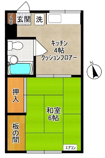 シャトー大貫 202号室 間取り