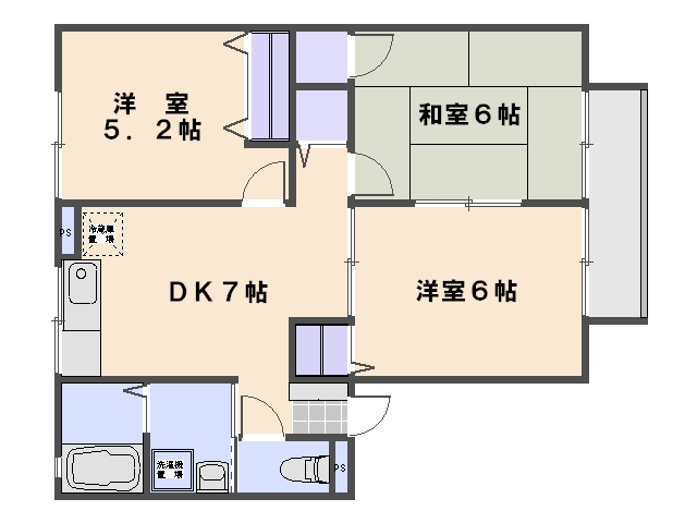 さかもとハイム 102号室 間取り