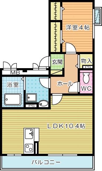 カーサ竪林 301号室 間取り