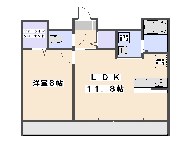 C.C.COURT五日市駅前 204号室 間取り