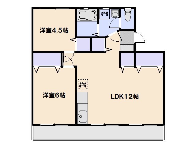 寺尾マンション 202号室 間取り