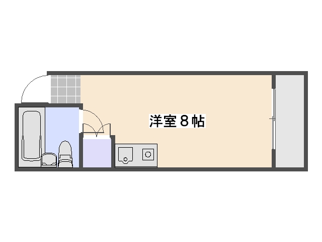 セルシオⅠ 402号室 間取り