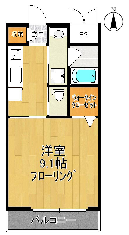 ヴィラ・フォンテーヌ 203号室 間取り