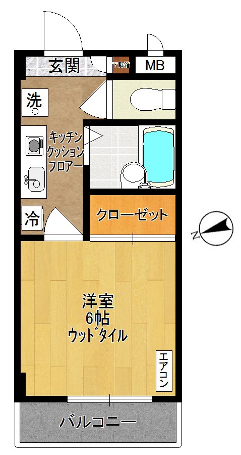 エスカレントⅡ 302号室 間取り