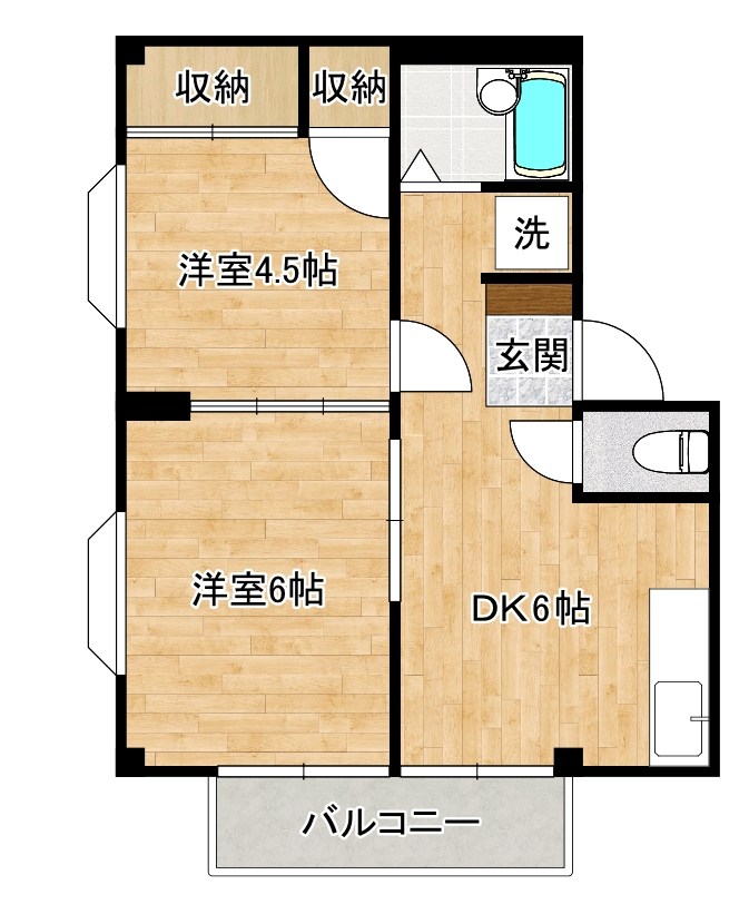 ハイム恵里 102号室 間取り