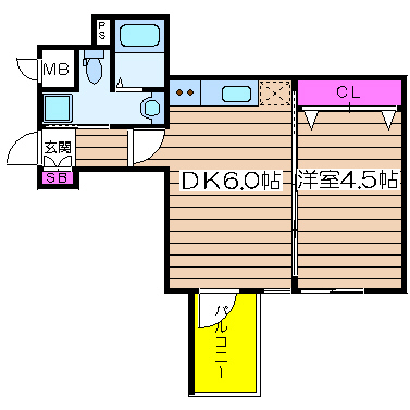 大阪府大阪市中央区南久宝寺町２丁目 間取り