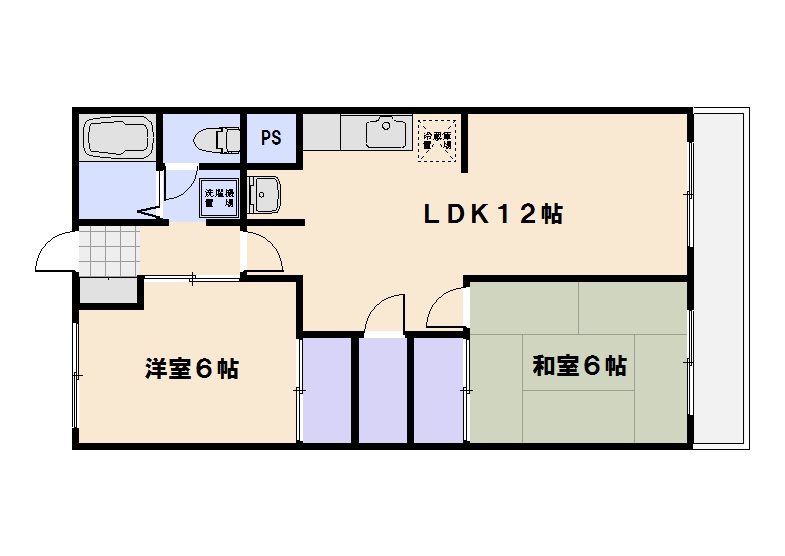 長尾マンション 302号室 間取り