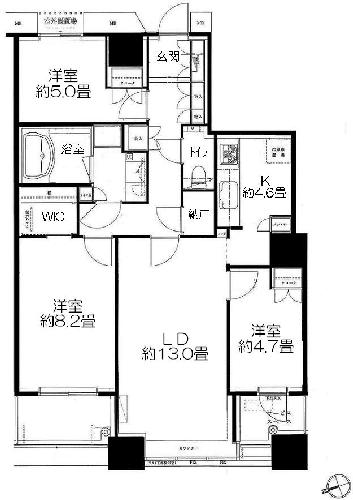 芝浦アイランドグローヴタワー 間取り図