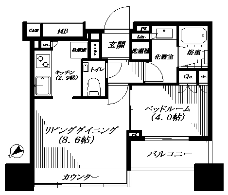 ｻﾞ･ﾋﾙﾄｯﾌﾟﾀﾜｰ高輪台 間取り図
